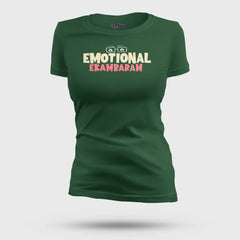 Emotional Ekambaram Women's T-Shirt in Bottle Green Color