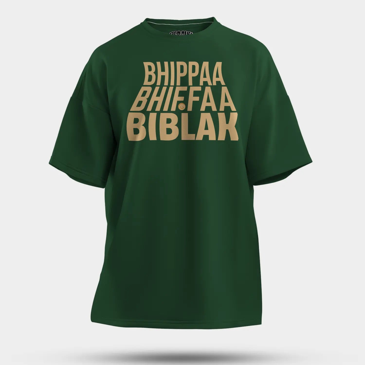Bhippa Bhiffa Biblak Men/Unisex Oversized T-Shirt in Bottle Green Color