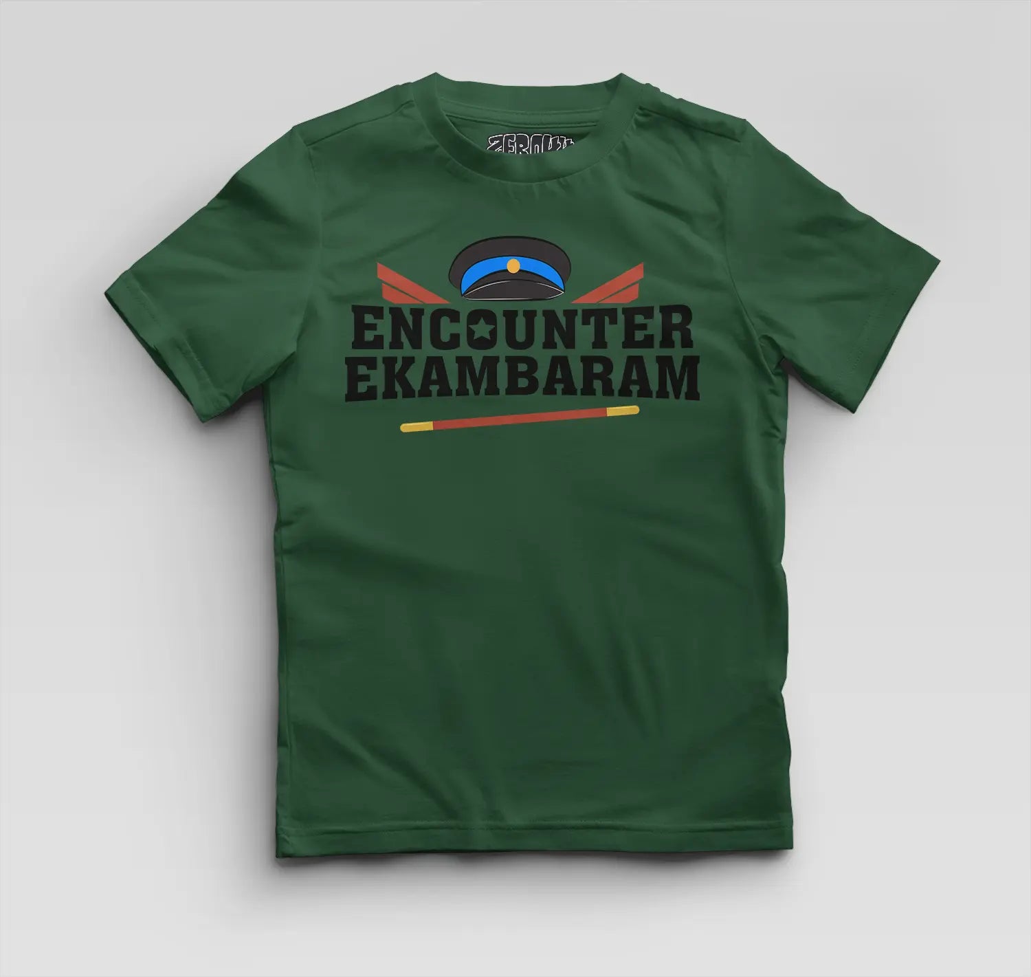 Encounter Ekambaram Boys Round Neck T-Shirt in Bottle Green Color
