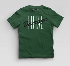 Total Damage Boys Round Neck T-Shirt in Bottle Green Color