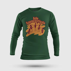 Ade Apprecentingala Men/Unisex Long Sleeve T-Shirt in Bottle Green Color