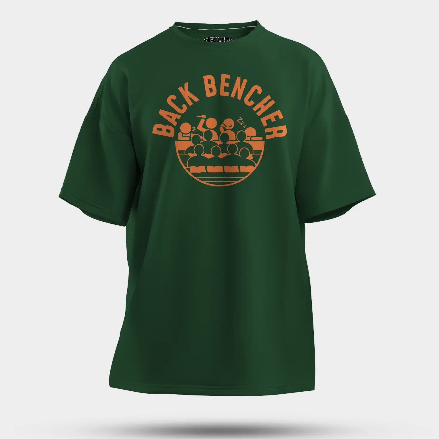 Back Bencher Men/Unisex Oversized T-Shirt in Bottle Green Color