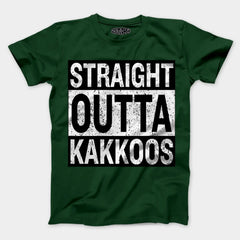 Straight Outta Kakkoos Men/Unisex T-Shirt in Bottle Green Color