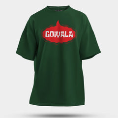 Goiyala Men/Unisex Oversized T-Shirt in Bottle Green Color