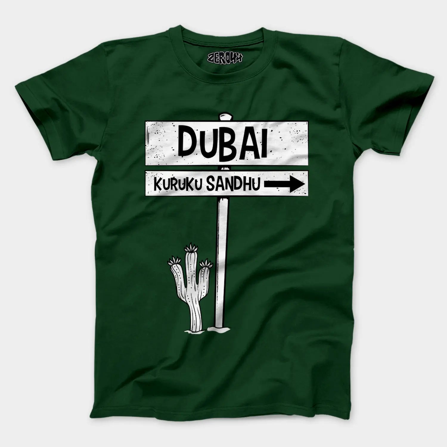 Dubai Kuruku Sandhu Men/Unisex T-Shirt in Bottle Green Color