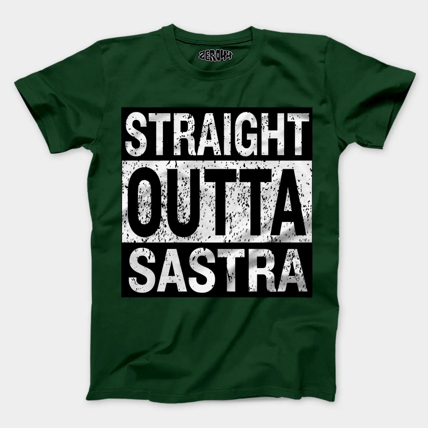 Straight Outta Sastra Men/Unisex T-Shirt in Bottle Green Color