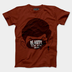 Be Happy Cool Down Cool Down Cool Down Men/Unisex T-Shirt in Brick Red Color