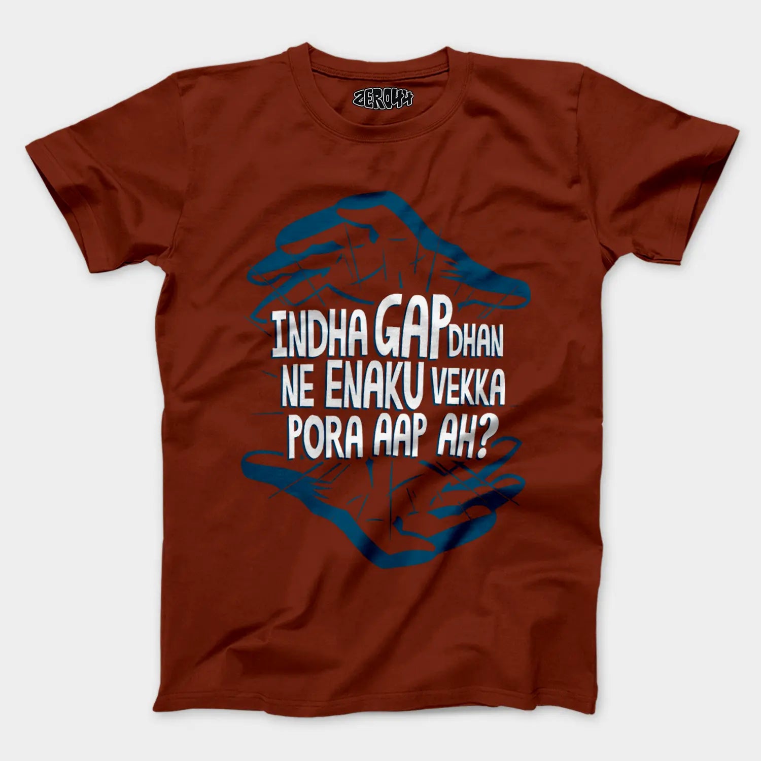 Indha Gap Dhan Ne Enaku Vekka Pora Aap Ah? Men/Unisex T-Shirt in Brick Red Color