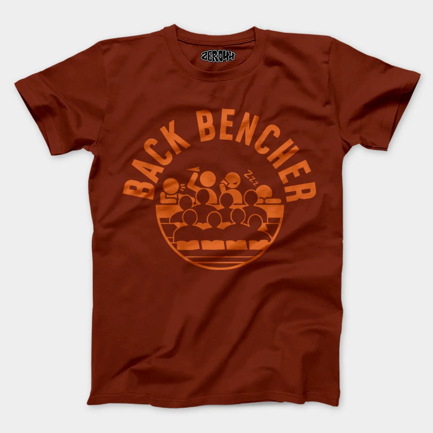 Back Bencher Men/Unisex T-Shirt in Brick Red Color