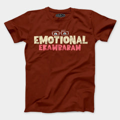 Emotional Ekambaram Men/Unisex T-Shirt in Brick Red Color