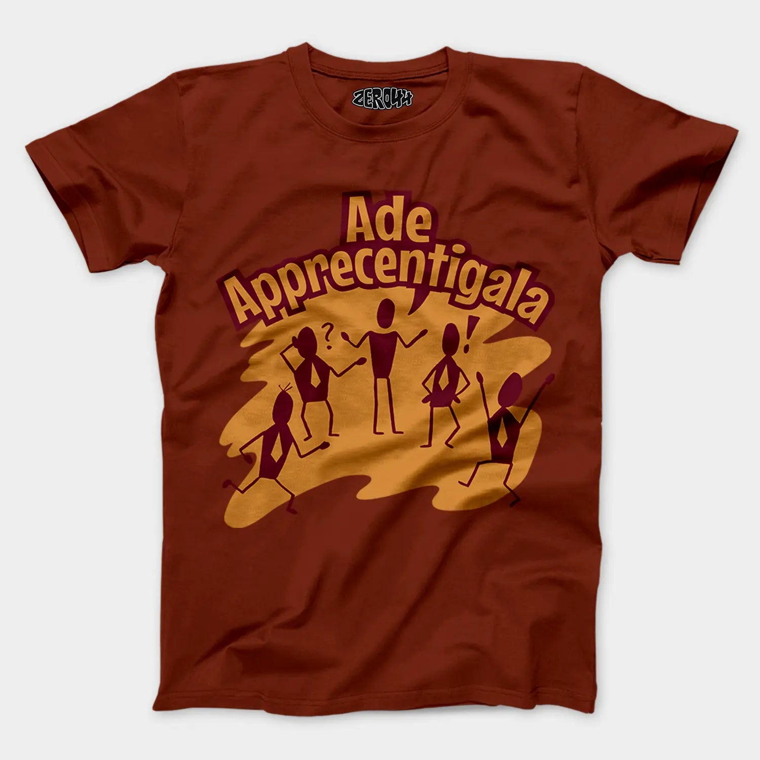 Ade Apprecentingala Men/Unisex T-Shirt in Brick Red Color