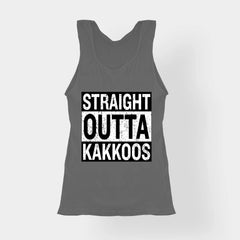 Straight Outta Kakkoos Women's Tank Top in Charcoal Melange Color