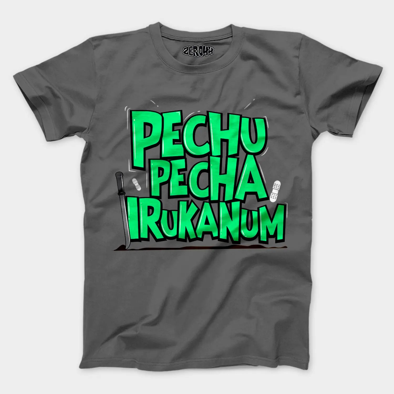 Pechu Pecha Irrukanum Men/Unisex T-Shirt in Charcoal Melange Color