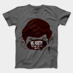 Be Happy Cool Down Cool Down Cool Down Men/Unisex T-Shirt in Charcoal Melange Color