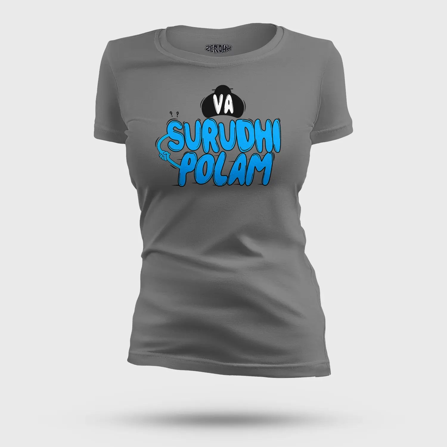 Va Surudhi Polam Women's T-Shirt in Charcoal Melange Color