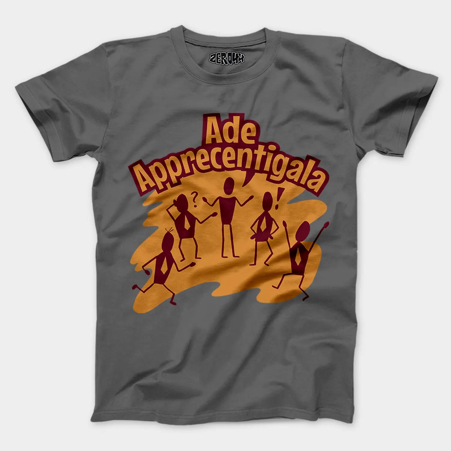Ade Apprecentingala Men/Unisex T-Shirt in Charcoal Melange Color