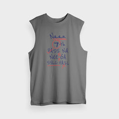 Naan 7Th Pass Na, Neenge Sslc Fail Men/Unisex Tank Top in Charcoal Melange Color