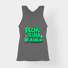 Pechu Pecha Irrukanum Women's Tank Top in Charcoal Melange Color
