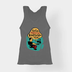 Vela Soliye Kolrangaiya Women's Tank Top in Charcoal Melange Color