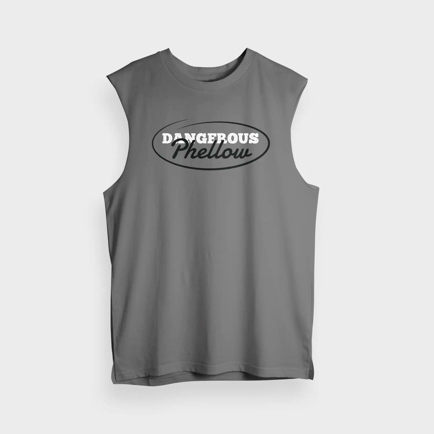 Dangerous Phellow Men/Unisex Tank Top in Charcoal Melange Color