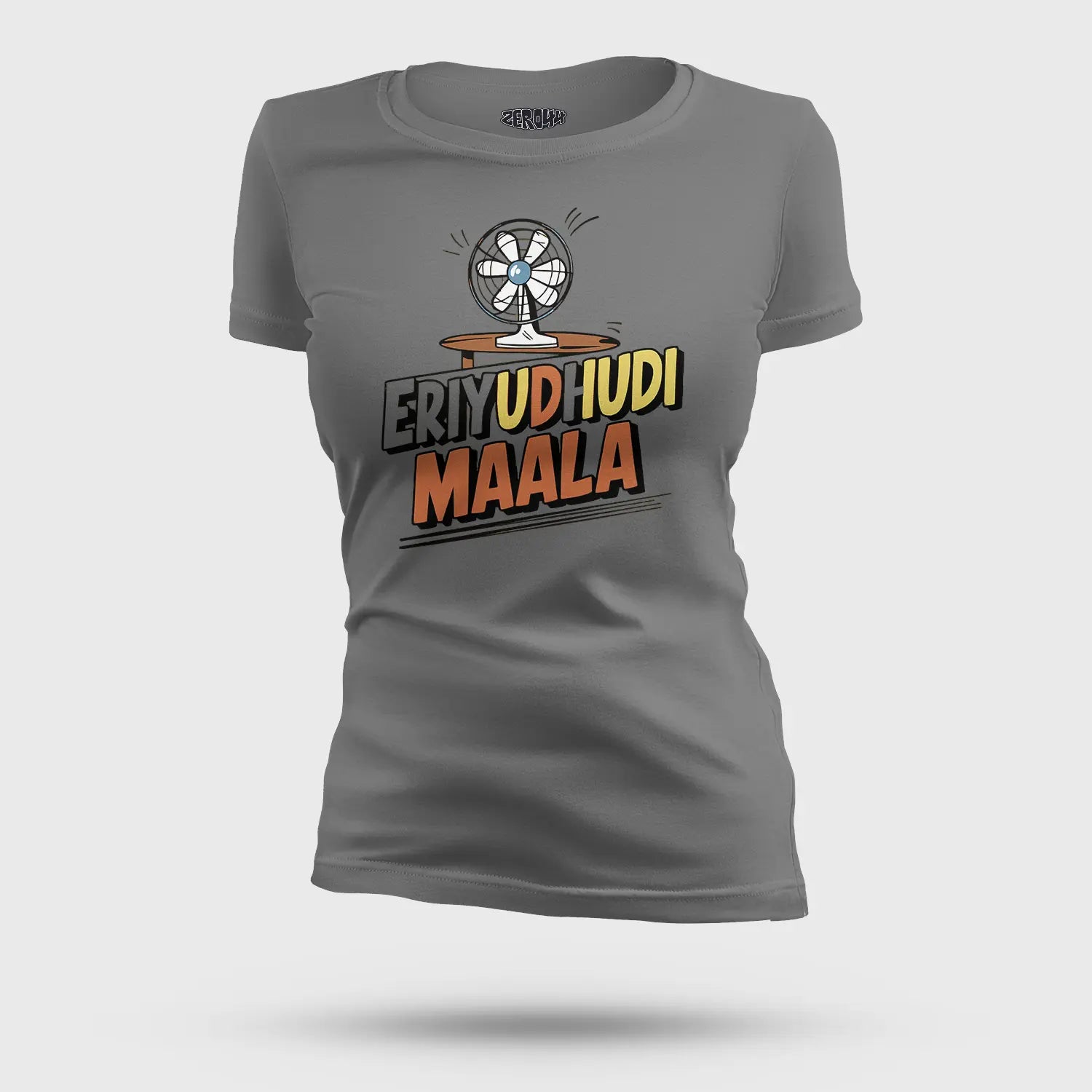 Eriyudhudi Maala Women's T-Shirt in Charcoal Melange Color