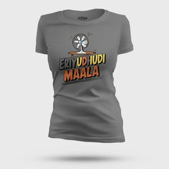 Eriyudhudi Maala Women's T-Shirt in Charcoal Melange Color