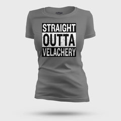 Straight Outta Velachery Women's T-Shirt in Charcoal Melange Color