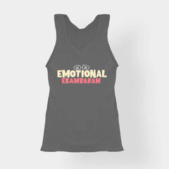 Emotional Ekambaram Women's Tank Top in Charcoal Melange Color