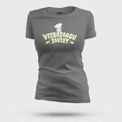 Veerabaagu Bakery Women's T-Shirt in Charcoal Melange Color