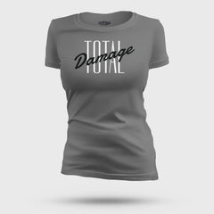 Total Damage Women's T-Shirt in Charcoal Melange Color