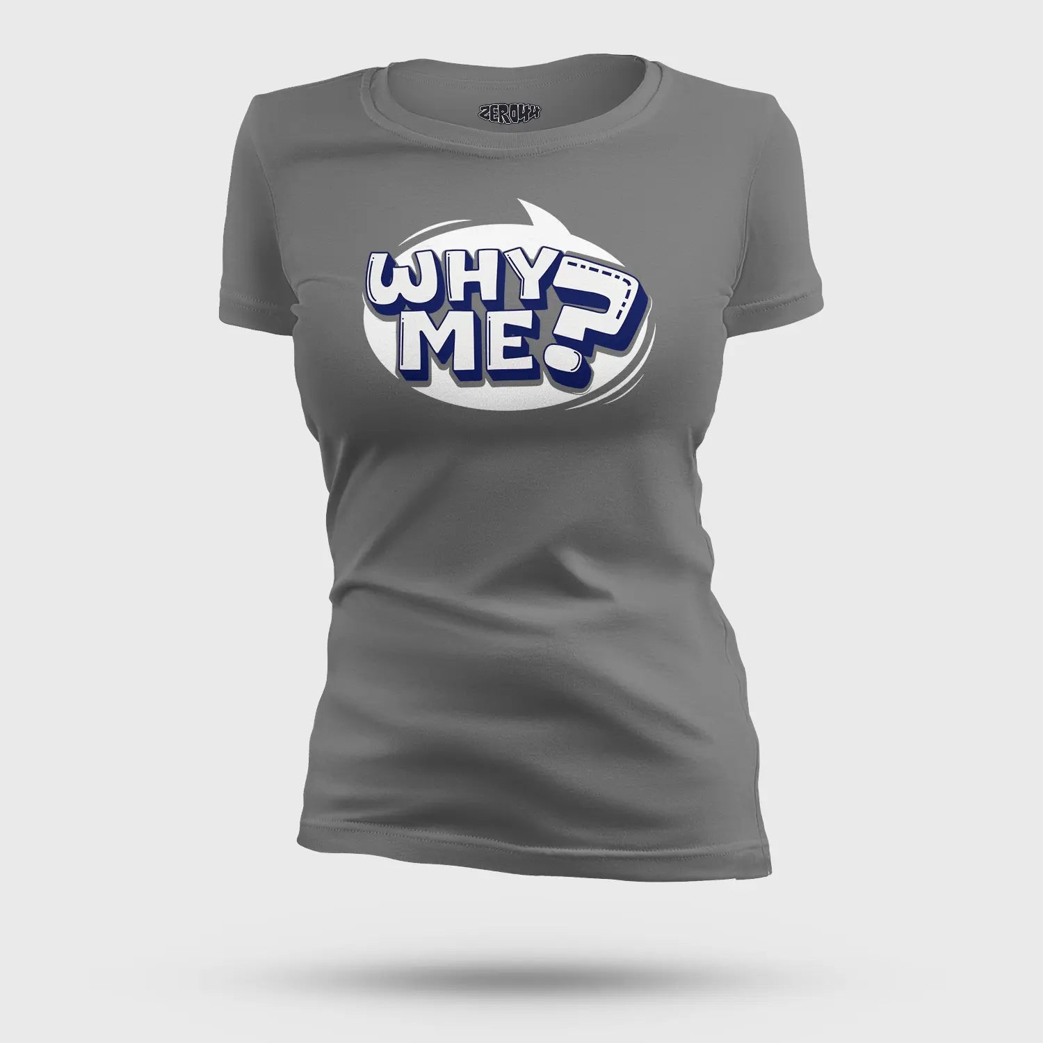 Why Me? Women's T-Shirt in Charcoal Melange Color