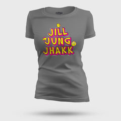 Jill Jung Jhakk Women's T-Shirt in Charcoal Melange Color