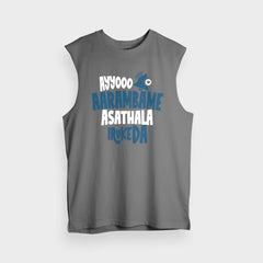 Ayyooo Aarambame Asathala Iruke Da Men/Unisex Tank Top in Charcoal Melange Color