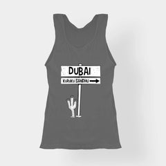 Dubai Kuruku Sandhu Women's Tank Top in Charcoal Melange Color