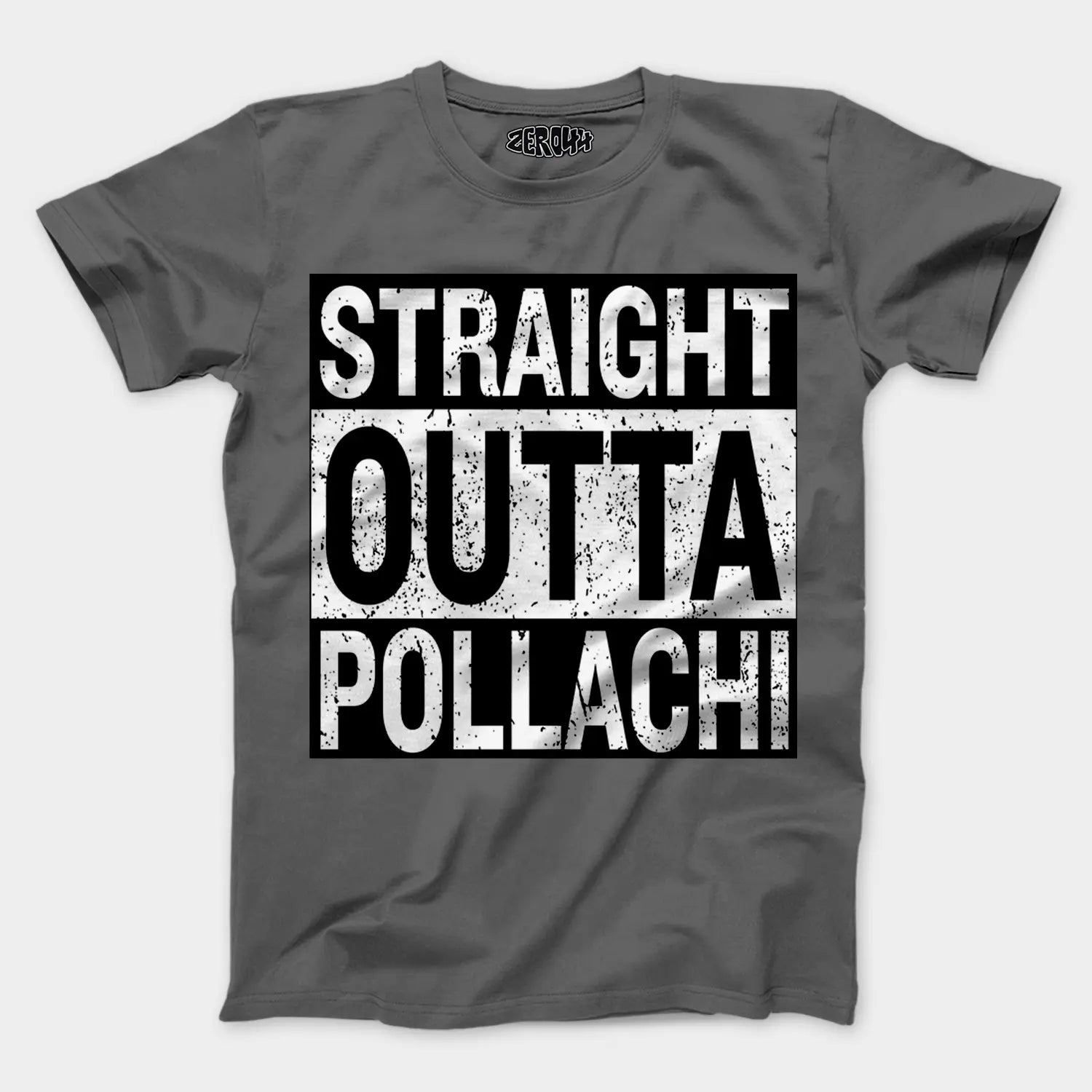 Straight Outta Pollachi Men/Unisex T-Shirt in Charcoal Melange Color