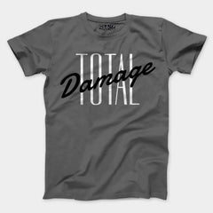 Total Damage Men/Unisex T-Shirt in Charcoal Melange Color