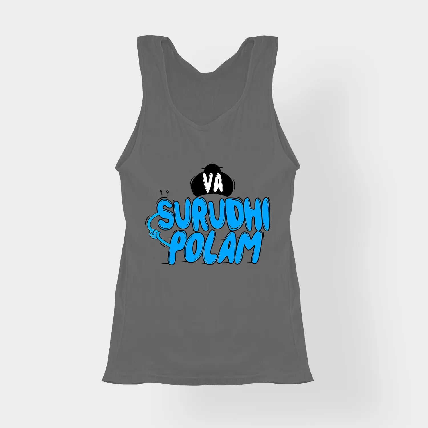 Va Surudhi Polam Women's Tank Top in Charcoal Melange Color