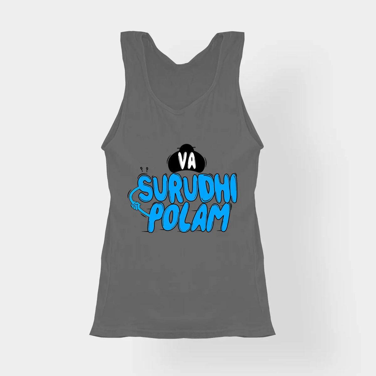 Va Surudhi Polam Women's Tank Top in Charcoal Melange Color
