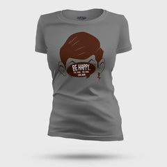 Be Happy Cool Down Cool Down Cool Down Women's T-Shirt in Charcoal Melange Color