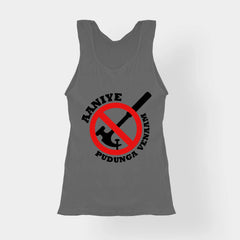 Aaniye Pudunga Venaam Women's Tank Top in Charcoal Melange Color