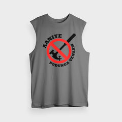 Aaniye Pudunga Venaam Men/Unisex Tank Top in Charcoal Melange Color