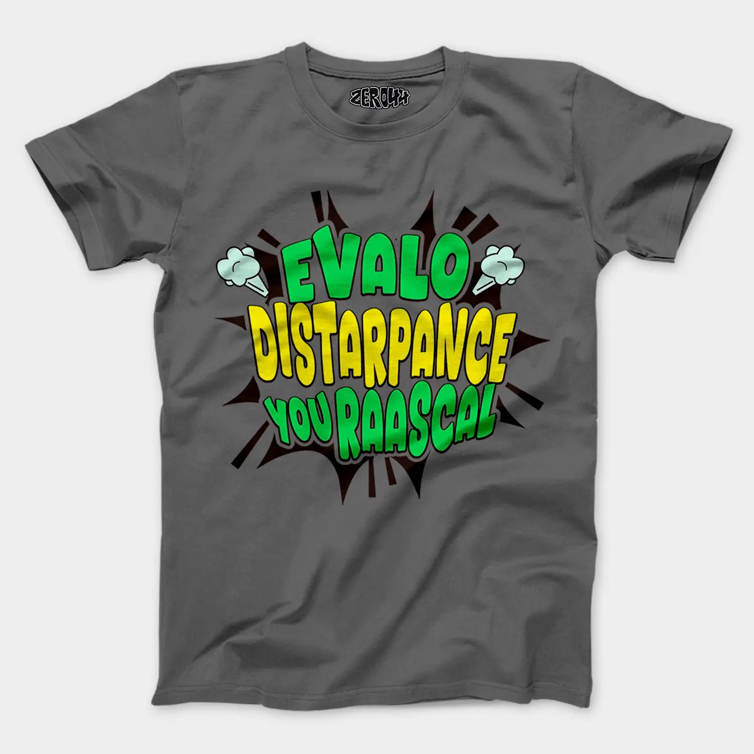 Evalo Distarpance You Raascal Men/Unisex T-Shirt in Charcoal Melange Color