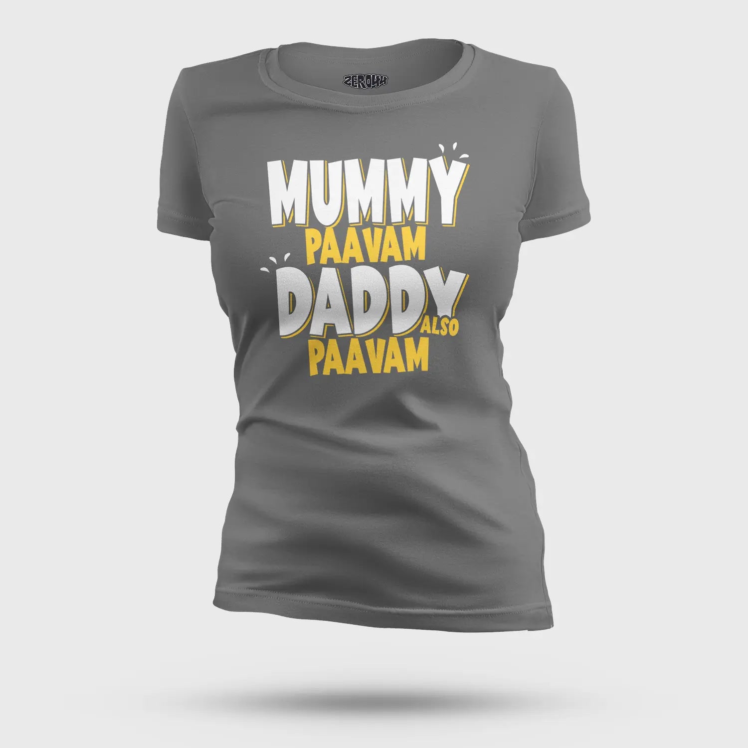 Mummy Paavam, Daddy Also Paavam Women's T-Shirt in Charcoal Melange Color