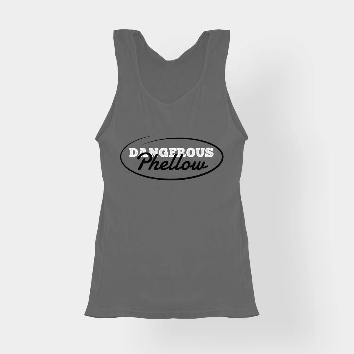 Dangerous Phellow Women's Tank Top in Charcoal Melange Color