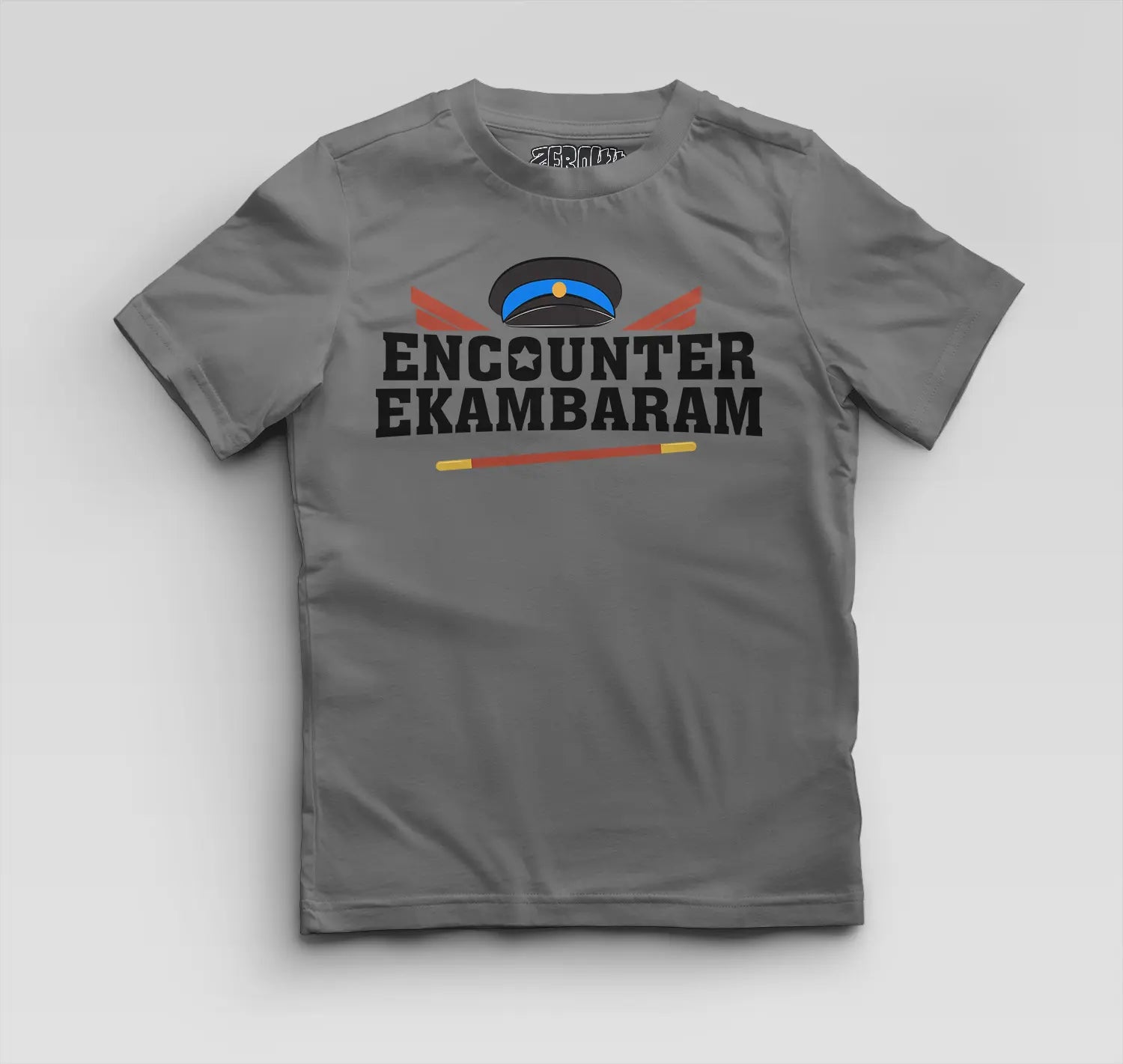 Encounter Ekambaram Boys Round Neck T-Shirt in Charcoal Melange Color