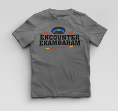 Encounter Ekambaram Boys Round Neck T-Shirt in Charcoal Melange Color