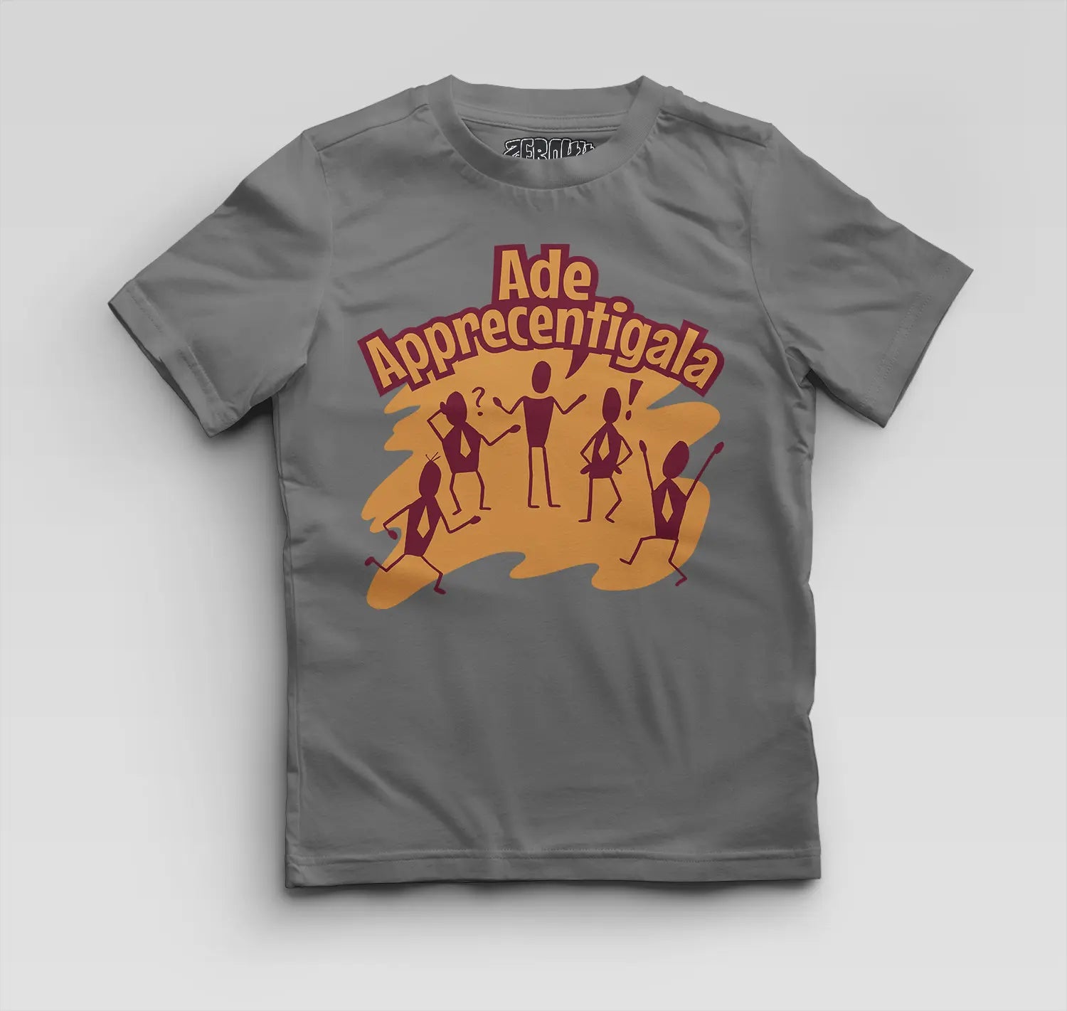 Ade Apprecentingala Boys Round Neck T-Shirt in Charcoal Melange Color
