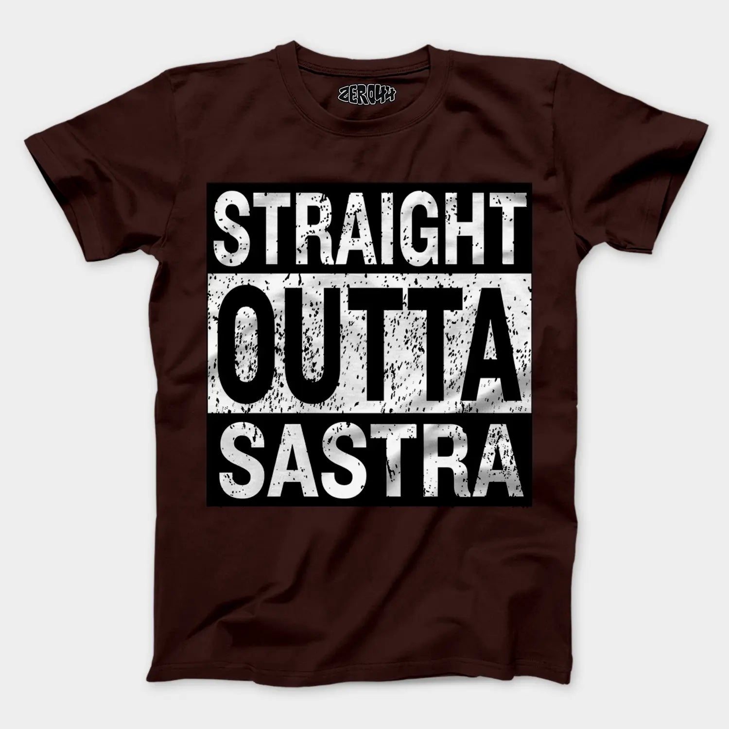 Straight Outta Sastra Men/Unisex T-Shirt in Coffee Brown Color