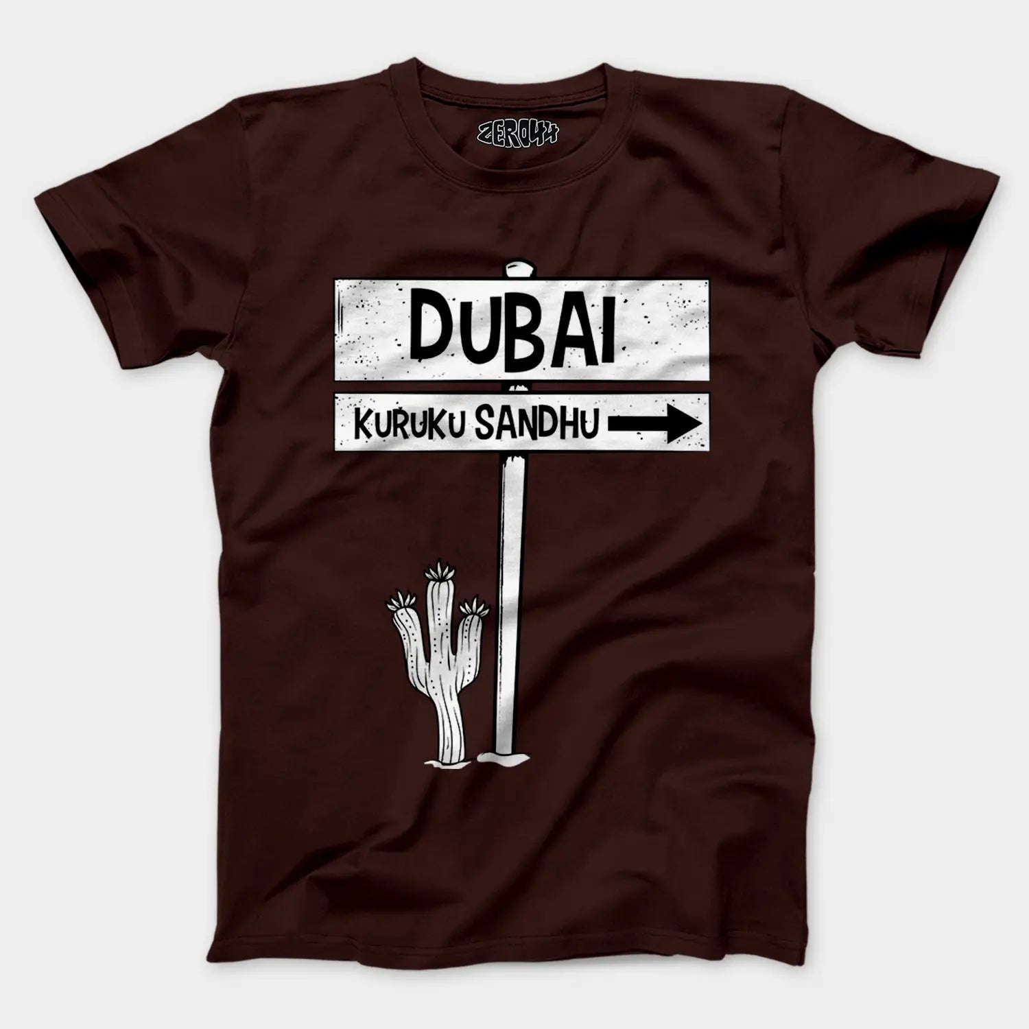 Dubai Kuruku Sandhu Men/Unisex T-Shirt in Coffee Brown Color