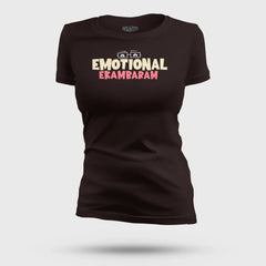 Emotional Ekambaram Women's T-Shirt in Coffee Brown Color